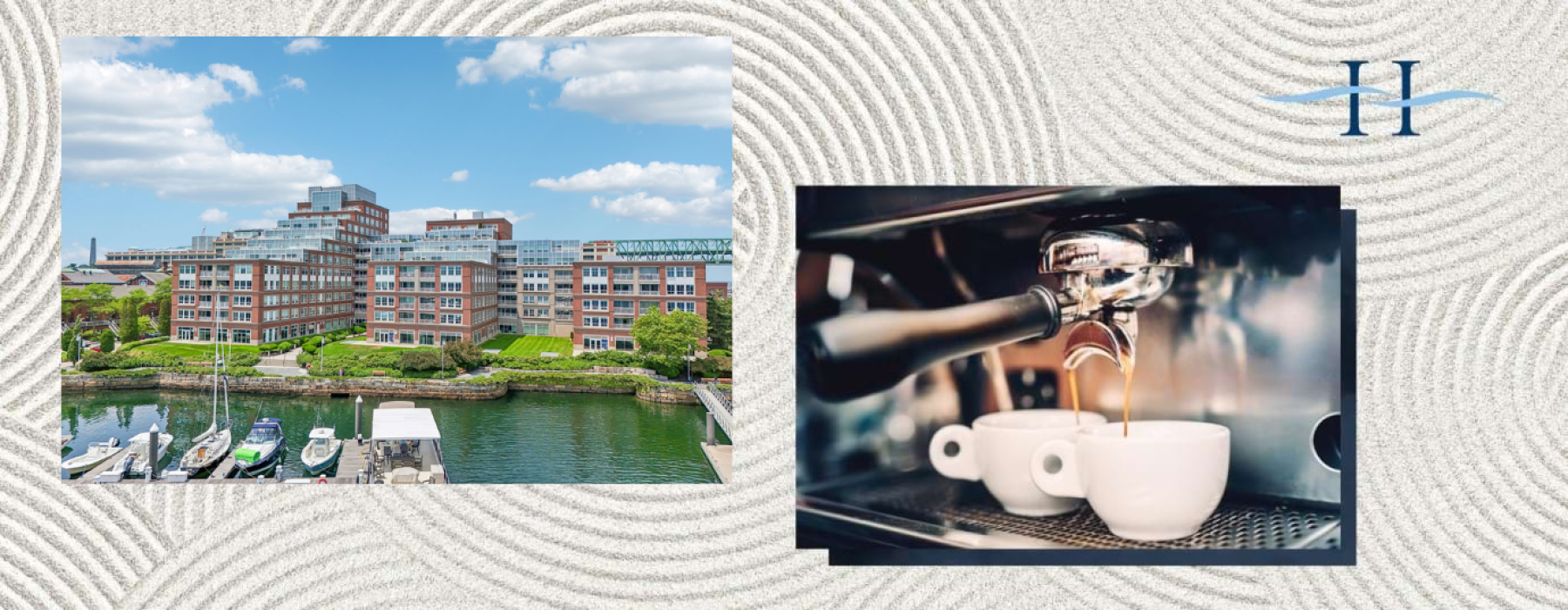 Harborview and Coffee Cup being filled