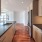 kitchen open to dining area